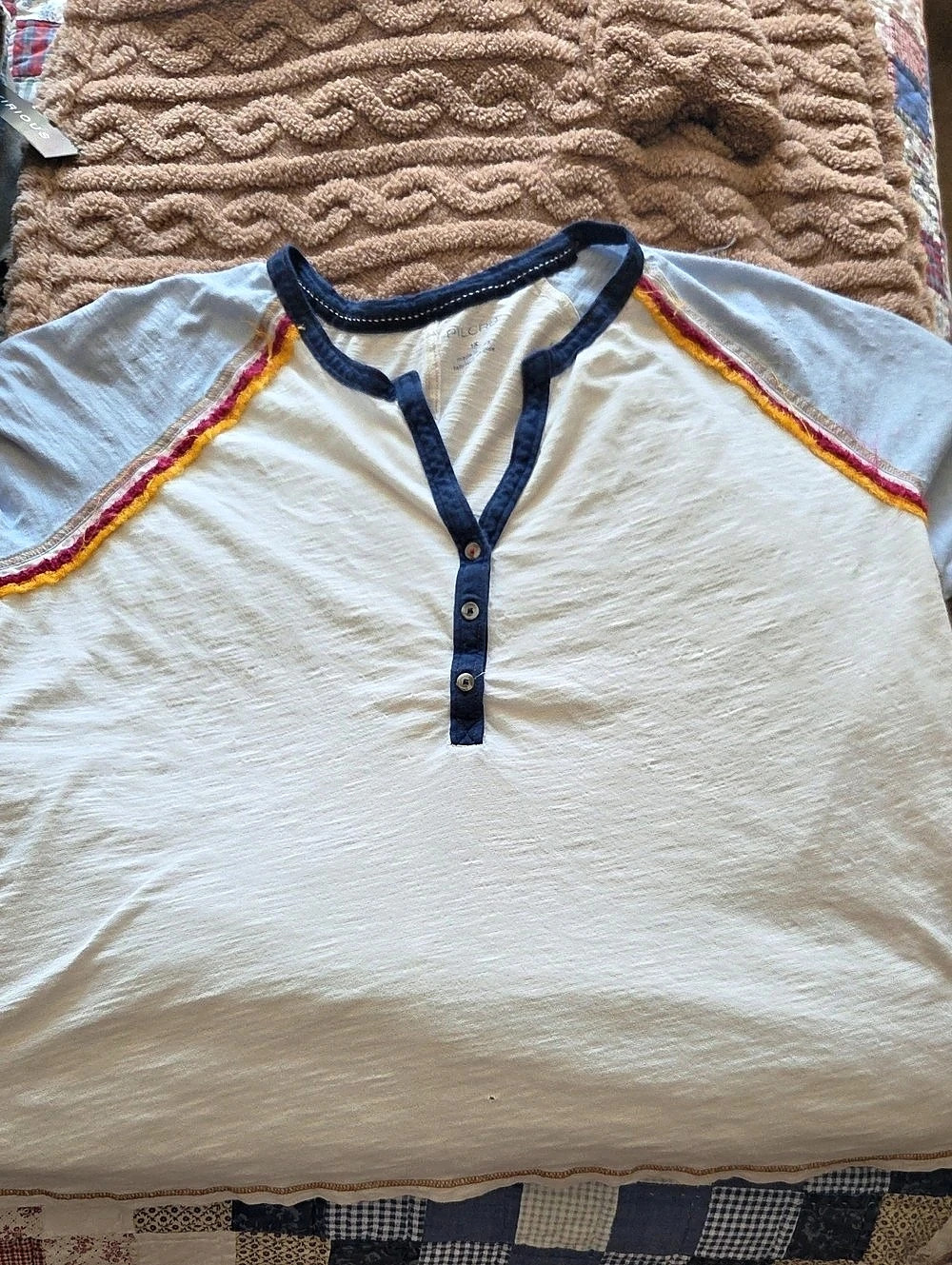 Pilcro Short Sleeve Top in White Size 1X